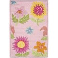 Safavieh 4 x 6 ft. Small Rectangle Novelty Kids Pink and Pink Hand Tufted Rug SFK371A-4